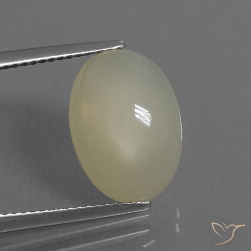 5.67ct Натуральный Светло-желтый Лунный камень, Овал, Полупрозрачный