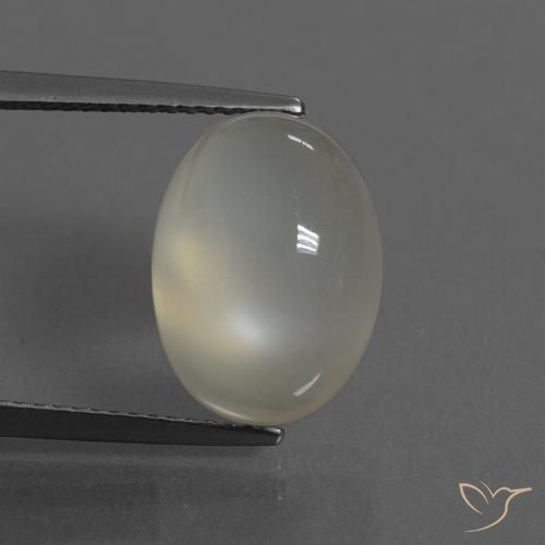 7.56ct Натуральный Светло-желтый Лунный камень, Овал, Полупрозрачный