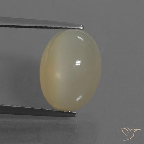 8.75ct Натуральный Светло-кофейный коричневый Лунный камень, Овал, Полупрозрачный