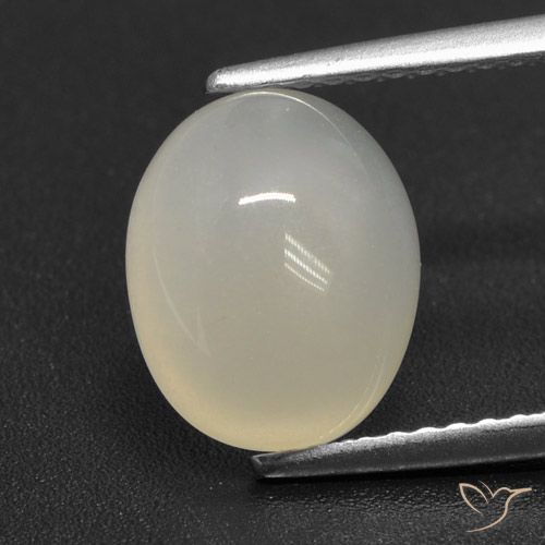 3.21ct Натуральный жемчужно-белый Лунный камень, Овал, Полупрозрачный