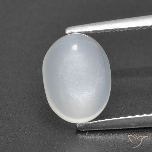 2.31ct Натуральный Полупрозрачный белый Лунный камень, Овал, Полупрозрачный