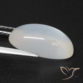 3.24 карата, натуральный Полупрозрачный белый Лунный Камень, Огранка Овал, Полупрозрачный