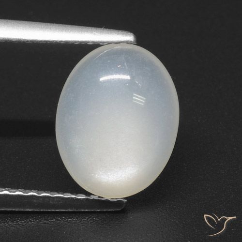 2.31ct Натуральный Полупрозрачный белый Лунный камень, Овал, Полупрозрачный