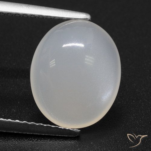 3.69ct Натуральный Полупрозрачный белый Лунный камень, Овал, Полупрозрачный