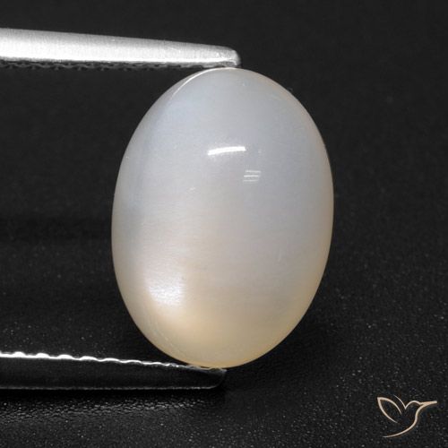 3.40ct Натуральный Кремовый белый Лунный камень, Овал, Полупрозрачный