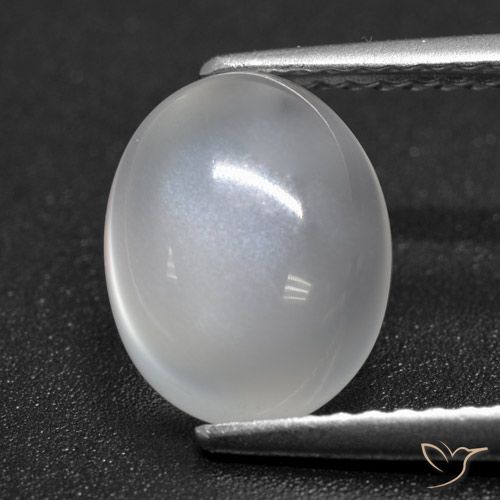 2.20ct Натуральный Полупрозрачный белый Лунный камень, Овал, Полупрозрачный