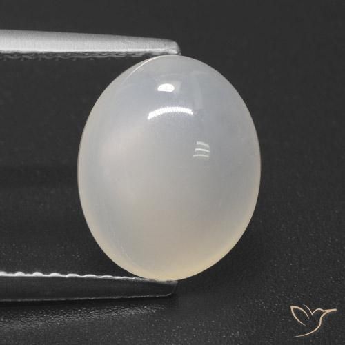 3.49ct Натуральный Полупрозрачный белый Лунный камень, Овал, Полупрозрачный