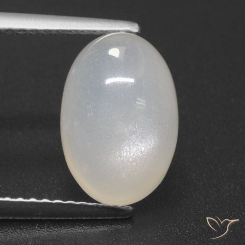 3.86ct Натуральный Теплый белый Лунный камень, Овал, Полупрозрачный