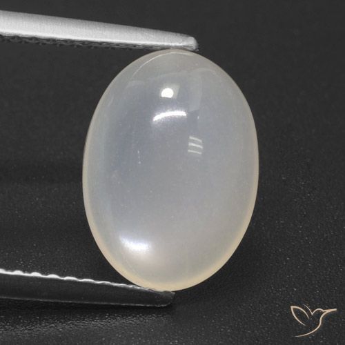 3.25ct Натуральный Теплый белый Лунный камень, Овал, Полупрозрачный