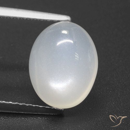 3.62ct Натуральный Полупрозрачный белый Лунный камень, Овал, Полупрозрачный
