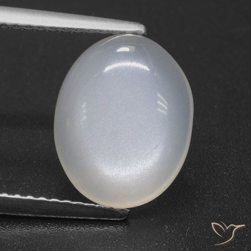 3.55ct Натуральный Полупрозрачный белый Лунный камень, Овал, Полупрозрачный