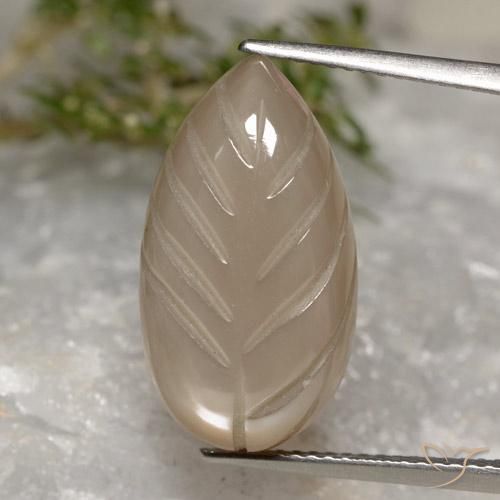 10.30ct Натуральный Теплый светло-коричневый Лунный камень, причудливая, Полупрозрачный