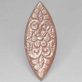 22.83 карата, натуральный Перскиково-оранжевый Лунный Камень, Маркиза, Полупрозрачный