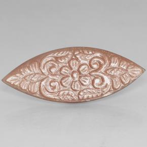 22.83 карата, натуральный Перскиково-оранжевый Лунный Камень, Маркиза, Полупрозрачный