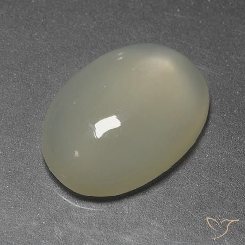 5.22ct Натуральный Светло-желтый Лунный камень, Овал, Прозрачный