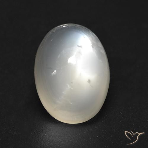 3.84ct Натуральный Кремовый белый Лунный камень, Овал, Прозрачный