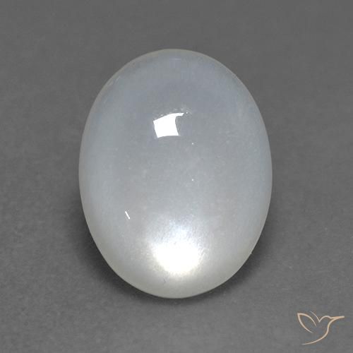 1.49ct Натуральный Полупрозрачный белый Лунный камень, Овал, Прозрачный