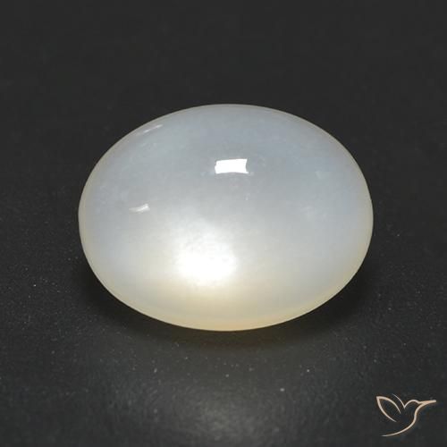1.70ct Натуральный Полупрозрачный белый Лунный камень, Овал, Полупрозрачный