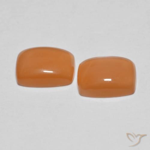 2.68 карата, натуральный Medium Light-Orange Лунный камень, Подушка, Полупрозрачный