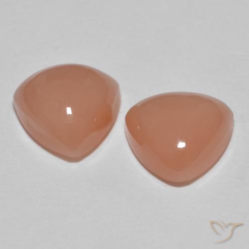 3.52 карата, натуральный Pinkish Peach Лунный камень, Триллион, Непрозрачный