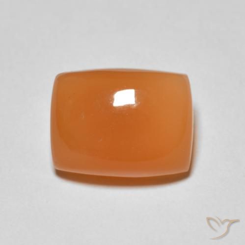 2.53ct Натуральный Теплый абрикосовый апельсин Лунный камень, Подушка, Непрозрачный