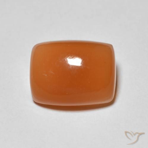 2.28ct Натуральный Красновато-оранжевый Лунный камень, Подушка, Непрозрачный