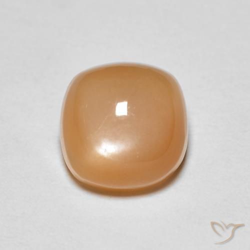1.64ct Натуральный Перскиково-оранжевый Лунный камень, Подушка, Полупрозрачный