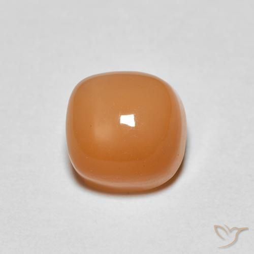 1.32ct Натуральный Красновато-оранжевый Лунный камень, Подушка, Полупрозрачный