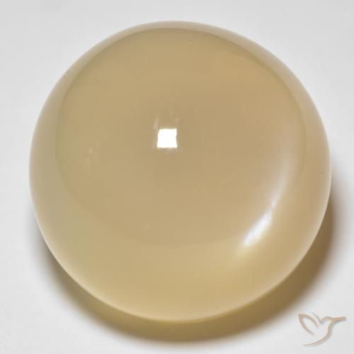 33.80ct Натуральный Золотой Лунный камень, Круглый, Полупрозрачный