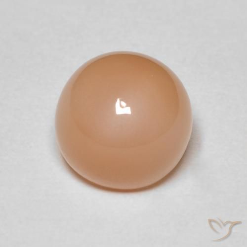 2.04ct Натуральный Medium Light-Orange Лунный камень, Круглый, Непрозрачный