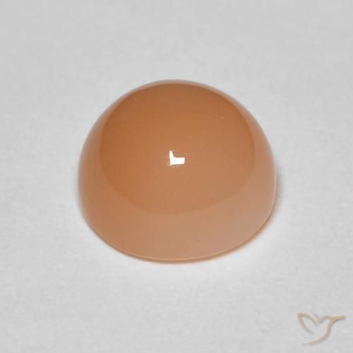 2.04 карата, натуральный Medium Light-Orange Лунный камень, Круглый, Непрозрачный
