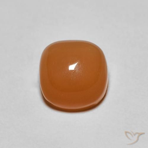 1.19ct Натуральный Красновато-оранжевый Лунный камень, Подушка, Полупрозрачный