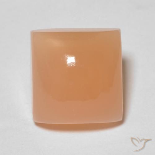 2.12ct Натуральный Medium Light-Orange Лунный камень, Квадрат, Прозрачный