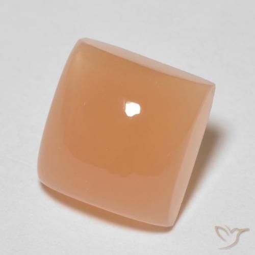 2.12 карата, натуральный Medium Light-Orange Лунный камень, Квадрат, Прозрачный