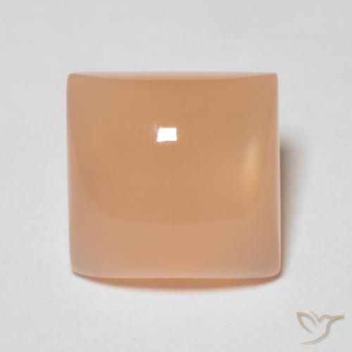 1.76ct Натуральный Канталупа Апельсин Лунный камень, Квадрат, Прозрачный