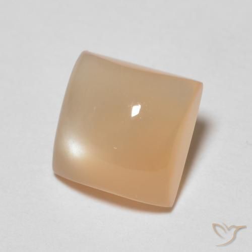 1.31ct Натуральный Средний апельсин Лунный камень, Квадрат, Прозрачный