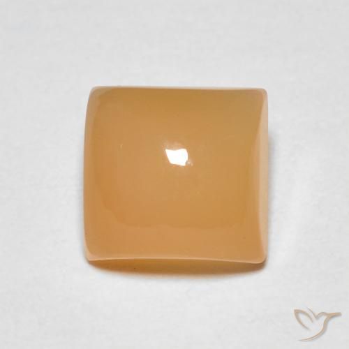 1.18ct Натуральный Золотой мандарин Лунный камень, Квадрат, Прозрачный