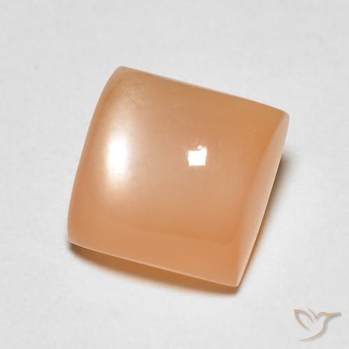 2.22 карата, натуральный Medium Light-Orange Лунный камень, Квадрат, Прозрачный