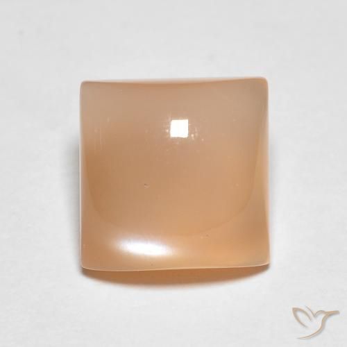 1.95ct Натуральный Канталупа Апельсин Лунный камень, Квадрат, Полупрозрачный