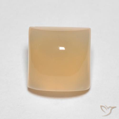 1.61ct Натуральный Средний апельсин Лунный камень, Квадрат, Полупрозрачный