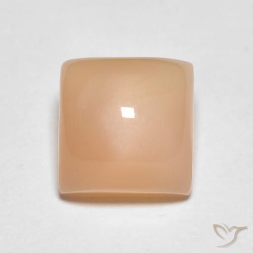 2.28ct Натуральный Средний апельсин Лунный камень, Квадрат, Полупрозрачный