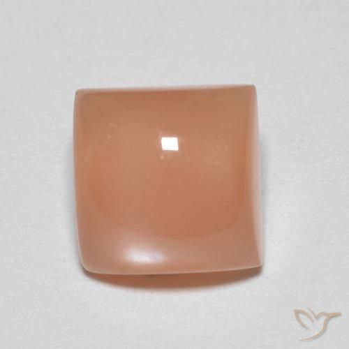 1.85ct Натуральный Перскиково-оранжевый Лунный камень, Квадрат, Полупрозрачный