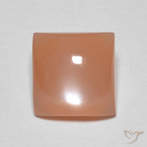 1.82ct Натуральный Канталупа Апельсин Лунный камень, Квадрат, Полупрозрачный