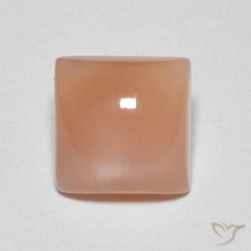 1.79ct Натуральный Канталупа Апельсин Лунный камень, Квадрат, Полупрозрачный
