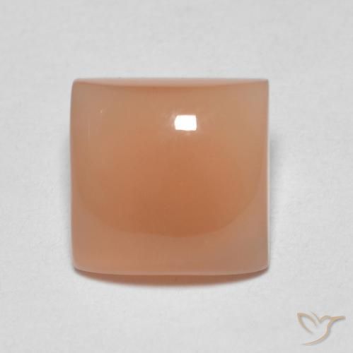 1.70ct Натуральный Канталупа Апельсин Лунный камень, Квадрат, Полупрозрачный