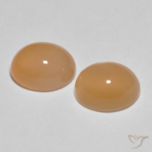3.19 карата, натуральный Medium Light-Orange Лунный камень, Овал, Полупрозрачный