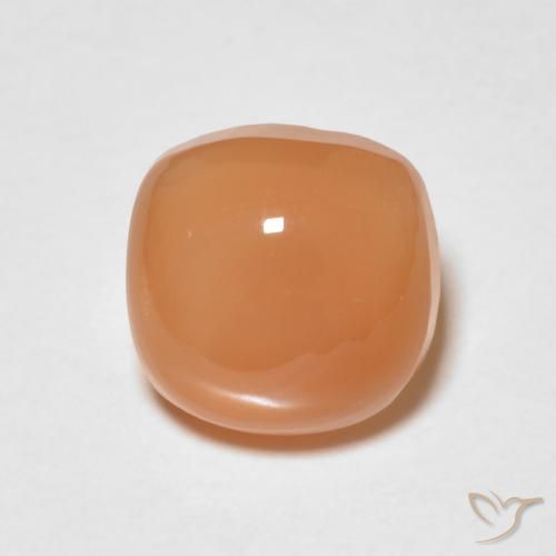 1.57ct Натуральный Красновато-оранжевый Лунный камень, Подушка, Полупрозрачный