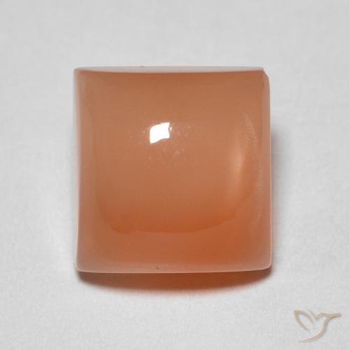 2.17ct Натуральный Канталупа Апельсин Лунный камень, Квадрат, Полупрозрачный