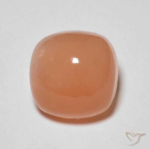2.90ct Натуральный Канталупа Апельсин Лунный камень, Подушка, Полупрозрачный
