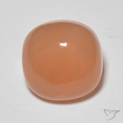 2.18ct Натуральный Перскиково-оранжевый Лунный камень, Подушка, Полупрозрачный